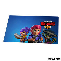 Shelly, Colt And Poco - Blue - Brawl Stars - Podmetač za sto