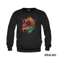 Angry Wolf In A Triangle - Vuk - Životinje - Majica
