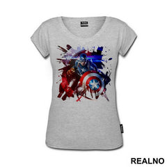 Color Splatter - Captain America - Avengers - Majica