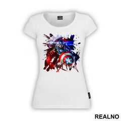 Color Splatter - Captain America - Avengers - Majica