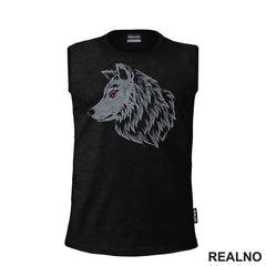 Wolf Head With Red Eye - Vuk - Životinje - Majica
