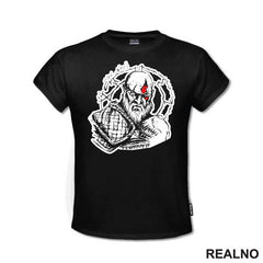 White And Black Lines - Kratos - God Of War - Majica