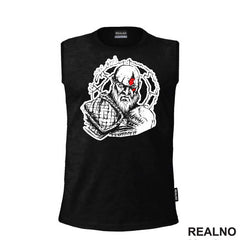 White And Black Lines - Kratos - God Of War - Majica