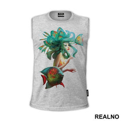 Mermaid WIth Fishes - Sirene - Mermaid - Majica