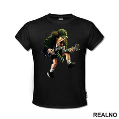AC - DC - Angus Young - Caricature - Muzika - Majica