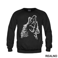 Wolf Howling - Illustration - Vuk - Životinje - Majica