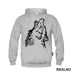 Wolf Howling - Illustration - Vuk - Životinje - Majica