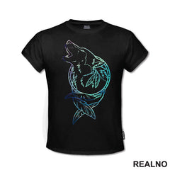Wolf Head And Dream Catcher - Colored - Vuk - Životinje - Majica