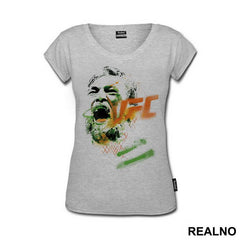 Drawing - Green And Orange - Conor McGregor - MMA - Majica