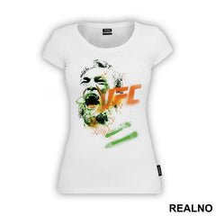 Drawing - Green And Orange - Conor McGregor - MMA - Majica