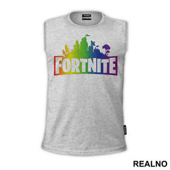 Rainbow Logo - Fortnite - Majica