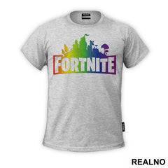 Rainbow Logo - Fortnite - Majica