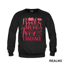 Books Are My Love Language - Red - Books - Čitanje - Knjige - Majica