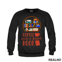 Coffee And A Good Book - Books - Čitanje - Knjige - Majica