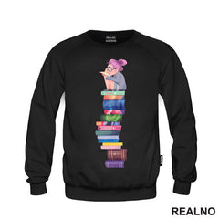 Girl Reading - Fun Girl - Colors - Books - Čitanje - Knjige - Majica