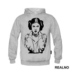 Black Outline - Princess Leia - Star Wars - Majica