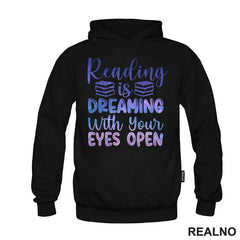 Reading Is Dreaming With Your Eyes Open Purple - Books - Čitanje - Knjige - Majica