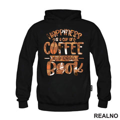 Happiness Is A Cup Of Coffee And A Good Book - Books - Čitanje - Knjige - Majica