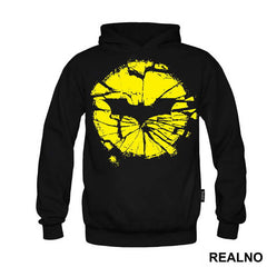 Cracked Yellow Logo - Batman - Majica