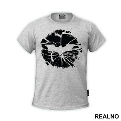 Cracked Yellow Logo - Batman - Majica
