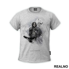 Jon Snow, Ghost And Crow - Game Of Thrones - GOT - Majica