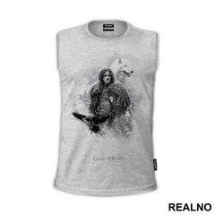 Jon Snow, Ghost And Crow - Game Of Thrones - GOT - Majica