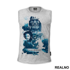 Jon Snow, Daenerys Targaryen, Tyrion Lannister And White Walker - Game Of Thrones - GOT - Majica