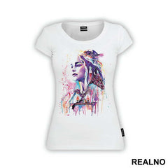 Daenerys Targaryen And Dragons - Watercolor Spill - Game Of Thrones - GOT - Majica