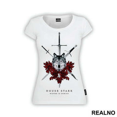 House Stark - Winter Is Coming - Wolf And Red Leafs - Game Of Thrones - GOT - Majica