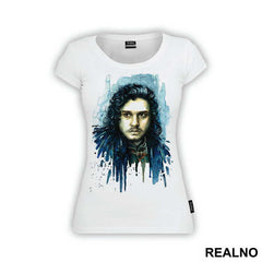 Jon Snow - Blue Splatter - Game Of Thrones - GOT - Majica