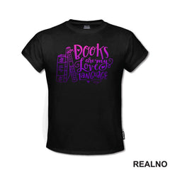 Books Are My Love Language - Purple And Pink - Colors - Books - Čitanje - Knjige - Majica