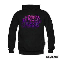 Books Are My Love Language - Purple And Pink - Colors - Books - Čitanje - Knjige - Majica