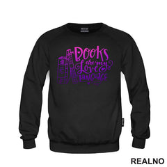 Books Are My Love Language - Purple And Pink - Colors - Books - Čitanje - Knjige - Majica
