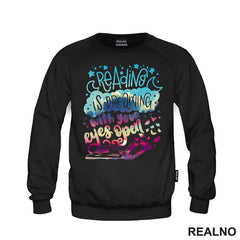 Reading Is Dreaming With Your Eyes Open - Stars - Colors - Books - Čitanje - Knjige - Majica