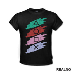 Eat, Play, Sleep, Repeat - Symbols - Geek - Majica
