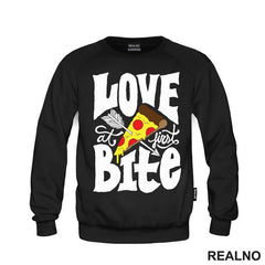 Love At First Bite - Pizza - Hrana - Food - Majica