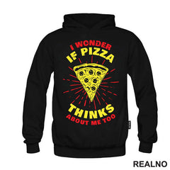 I Wonder If Pizza Thinks About Me Too - Red Lines - Hrana - Food - Majica