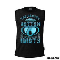 The Closer I Get To The Bottom, The Farther I Am From Idiots - Diving - Ronjenje - Majica