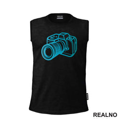 Blue Camera - Photography - Majica