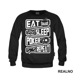 Eat, Sleep, Poker, Repeat - Symbols - Sport - Majica