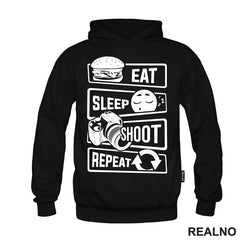 Eat, Sleep, Shoot, Repeat - Symbols - Sport - Majica