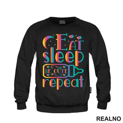Eat, Sleep, Be Cute, Repeat - Colors - Bebe - Majica