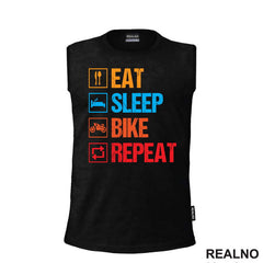 Eat, Sleep, Bike, Repeat - Colors - Symbols - Biciklovi - Bike