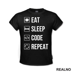Eat, Sleep, Code, Repeat - Symbols - Geek