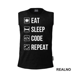 Eat, Sleep, Code, Repeat - Symbols - Geek