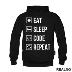 Eat, Sleep, Code, Repeat - Symbols - Geek