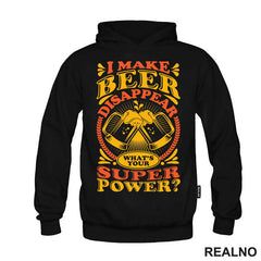 I Make Beer Disappear. What's Your Superpower? Orange and Yellow - Humor