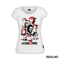 Group Black And Red - La Casa de Papel - Money Heist - Majica