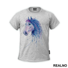 Blue Horse Watercolor Painting - Životinje