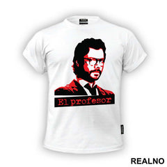 El Profesor - The Professor Red And Black - La Casa de Papel - Money Heist - Majica